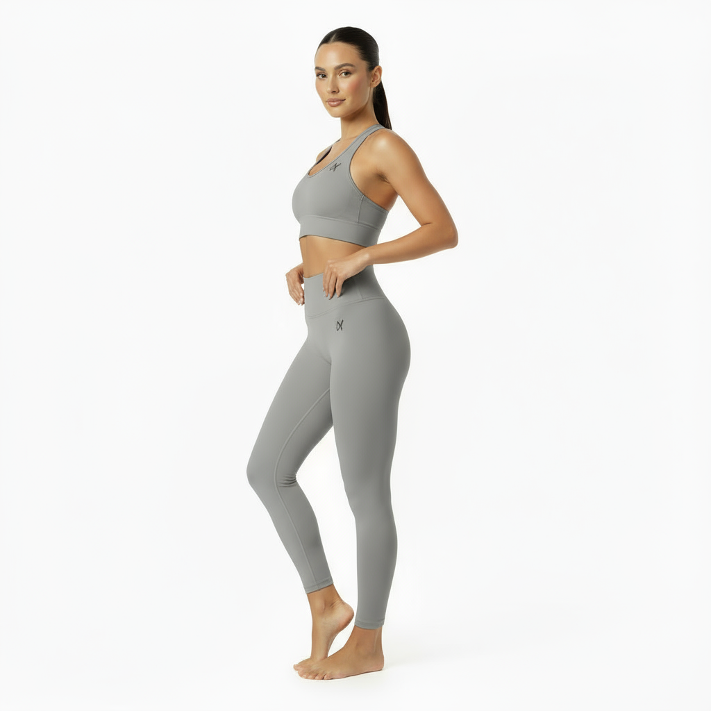 ZARAÉ Grey Bloom Open Back Co-ord Set