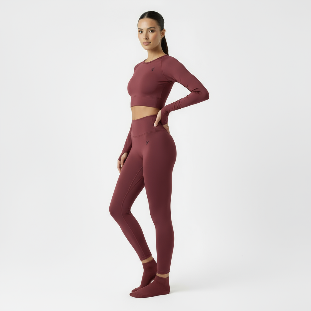 ZARAÉ Bordeaux Aurora Long Co-ord Set