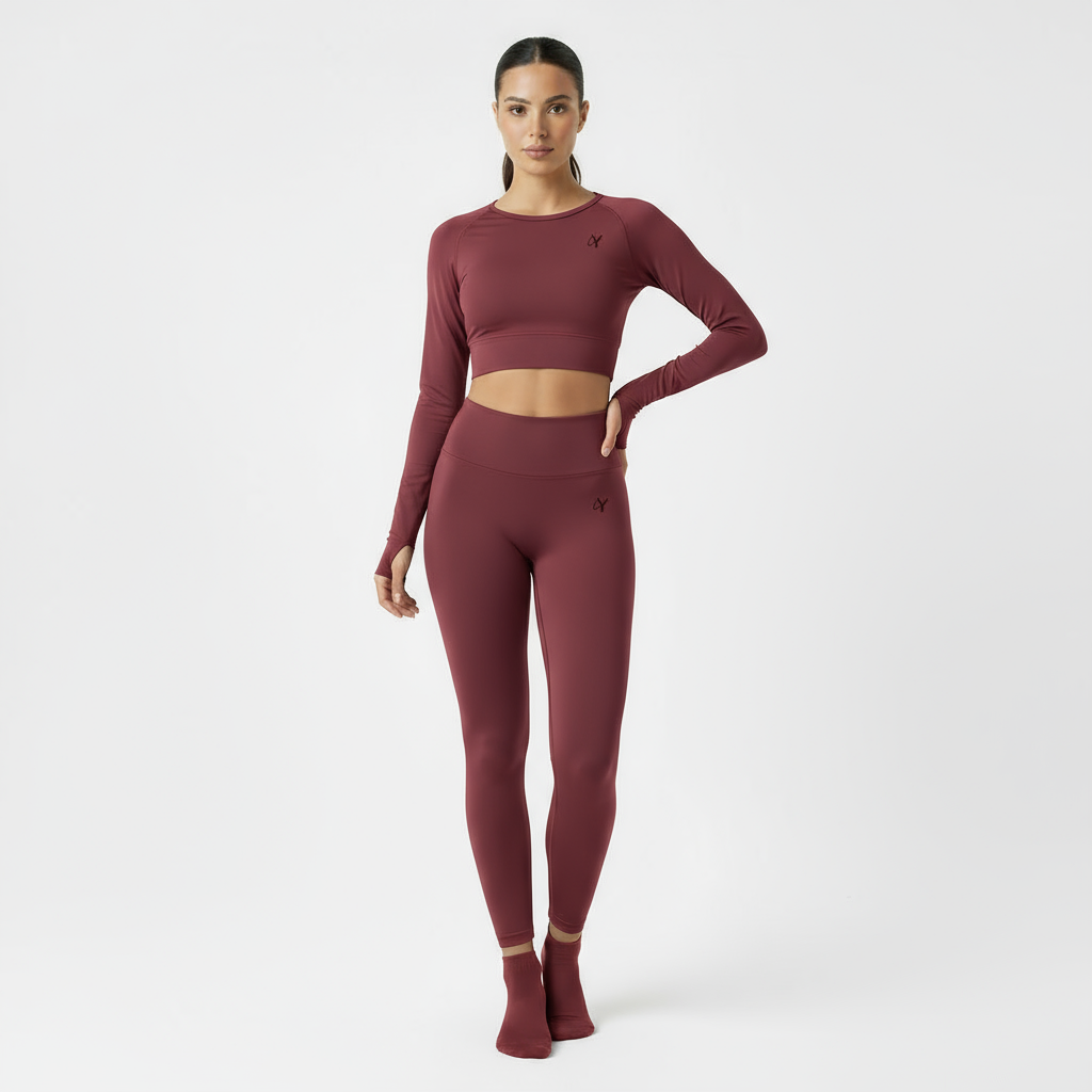 ZARAÉ Bordeaux Aurora Long Co-ord Set