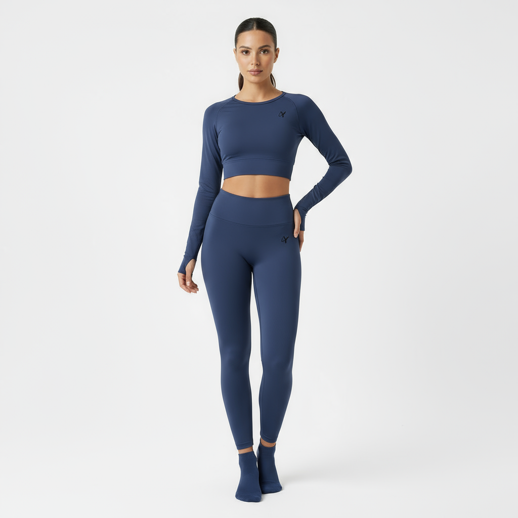 ZARAÉ Dark Blue Aurora Long Co-ord Set