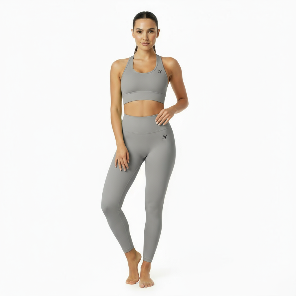 ZARAÉ Grey Bloom Open Back Co-ord Set